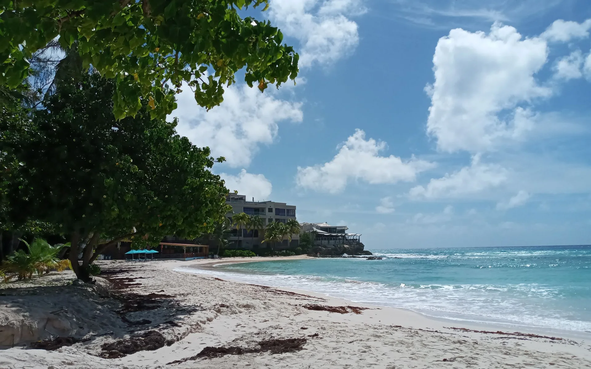 Playa y mar turquesa cerca de Bridgetown